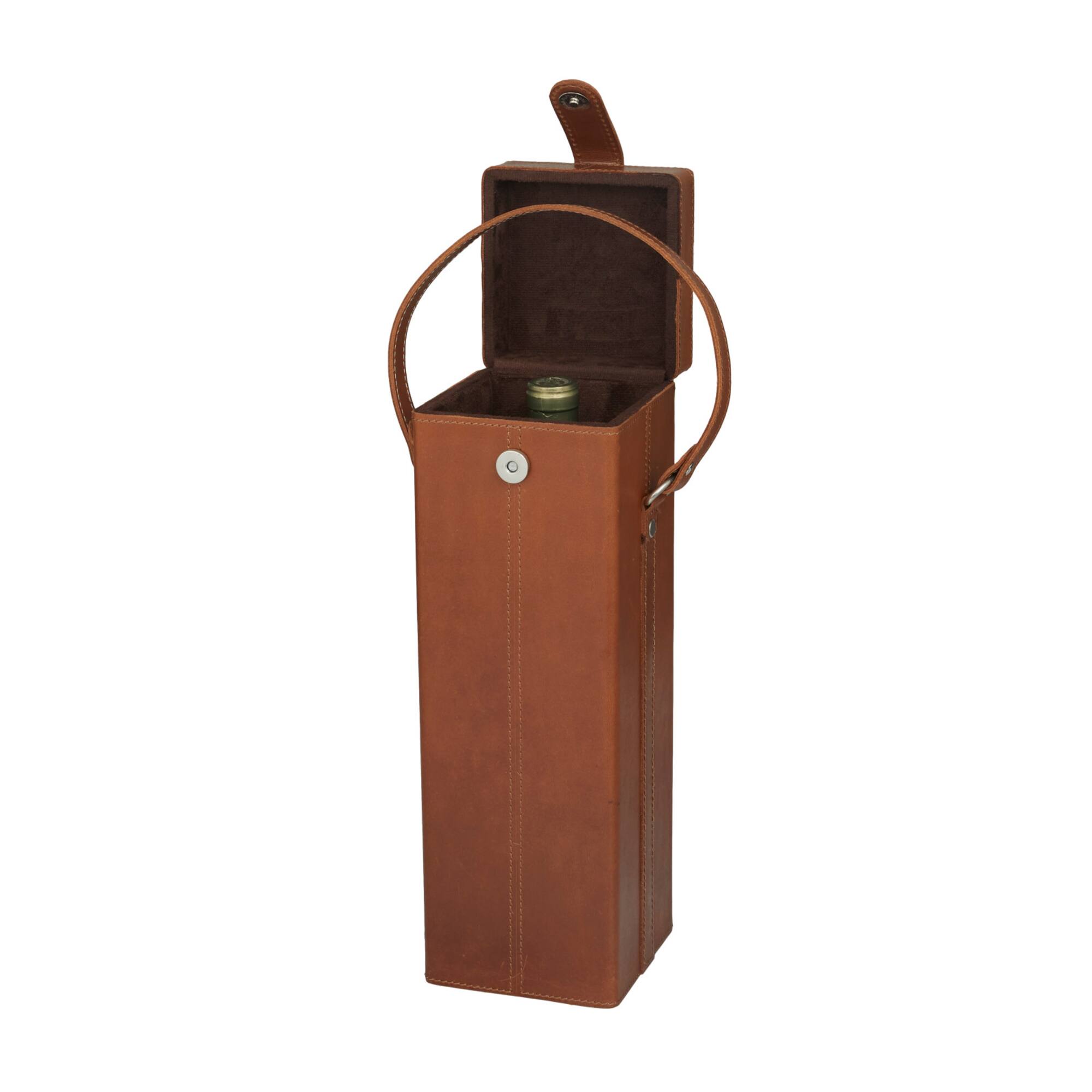 Tan Modern Wine Holder, 5" x 5" x 19"